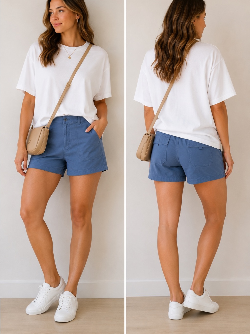 Eddie Bauer‎ Ripstop Shorts Women Size 16 Blue Specialty Dyed Utility 5" NWT - Picture 9 of 9